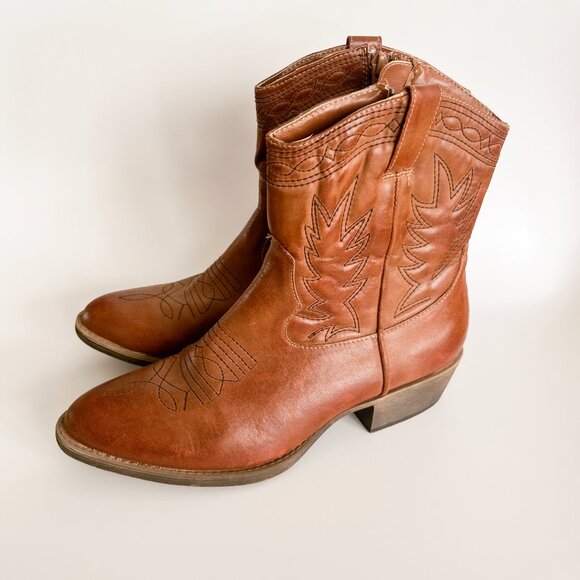Coconuts by Matisse Pistol Cowboy Boots - Brown - Sz 10 - Picture 5 of 8